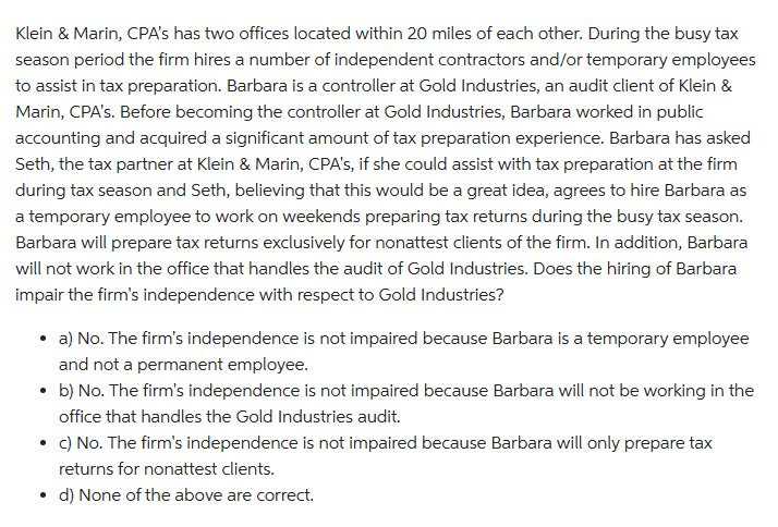 Klein \& Marin, CPA's has two offices located within 20 miles