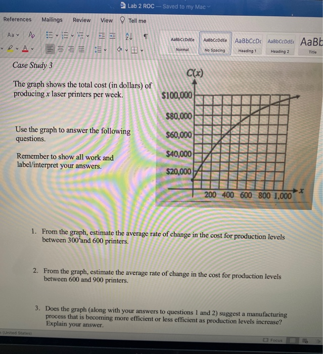 Lab 2 ROC - Saved to my Mac References Mailings Review