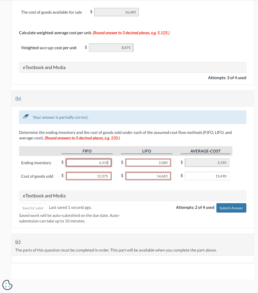Company Inc. had a beginning inventory of 110 units of Product RST