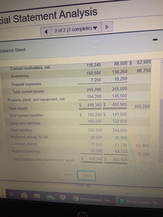 Required - Income Statement Forged Hardware Ltd. Income Statement For the Years