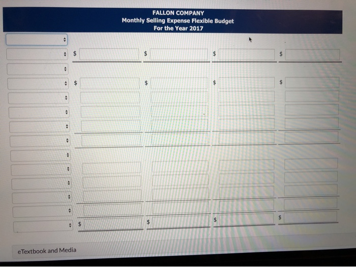 to control its selling expenses. Monthly sales are expected to range from