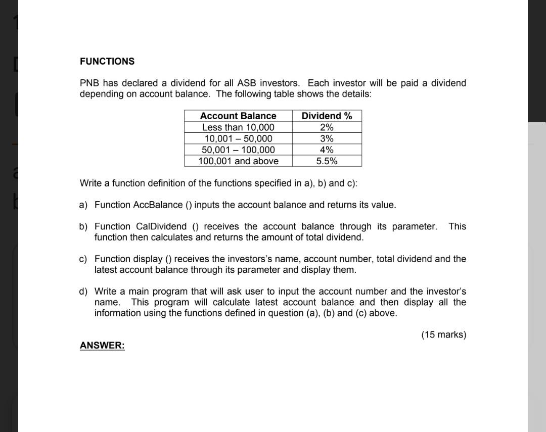 total amount that a customer has to pay. The program will input
