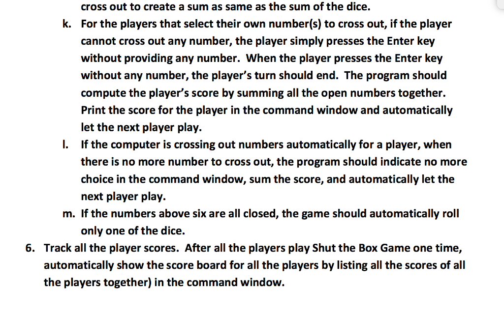 Box Party Game that can: 1. Play Shut the Box for single