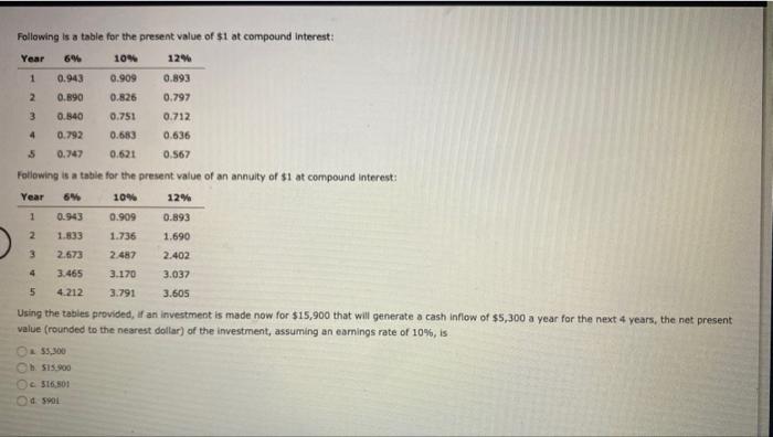please answer both for a thumbs up Following is a table for