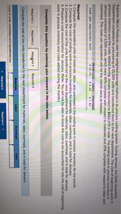 units and transferred them to the next department. The cost of beginning