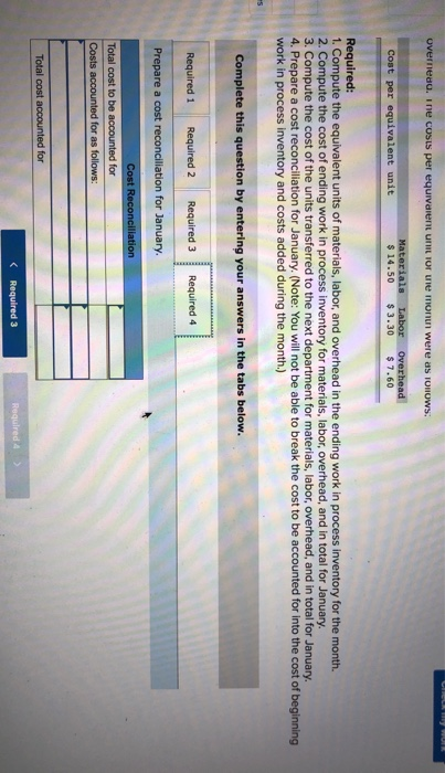 work in process inventory and the costs added during January amounted to