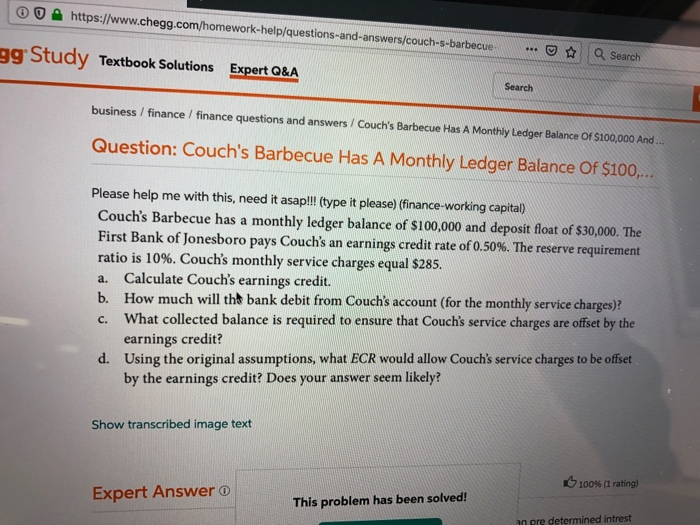  https://www.chegg.com/homework-help/questions-and-answers/couch-s-barbecue gg Study Textbook Solutions Expert Q&A .. Q Search Search