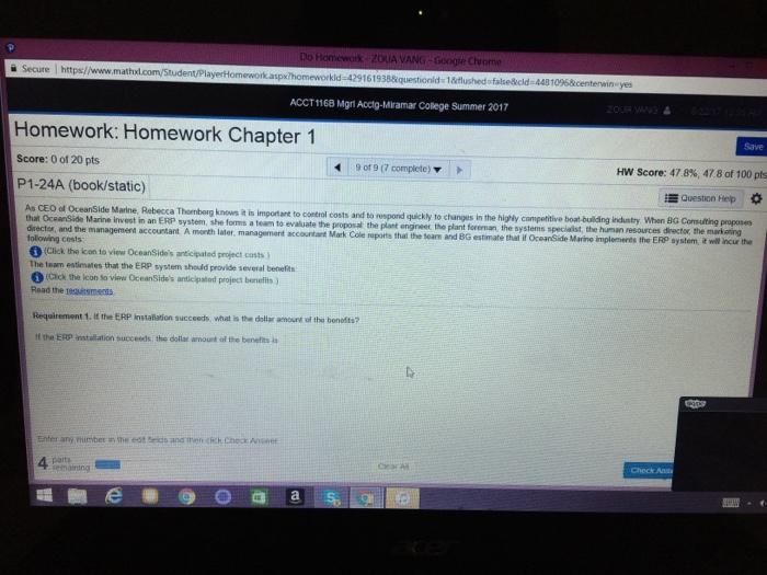  Do Homework ZOUA VANG Google Chrome Secure l https/www.math 429161938&questionld 1&flushed