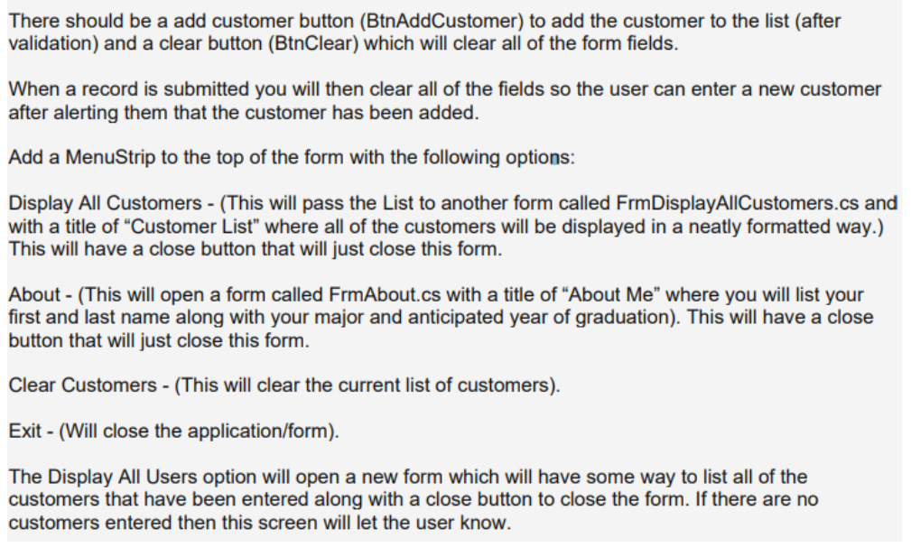 fields: FirstName, LastName, StreetAddress, City, State, ZipCode, and Phone. Then create a