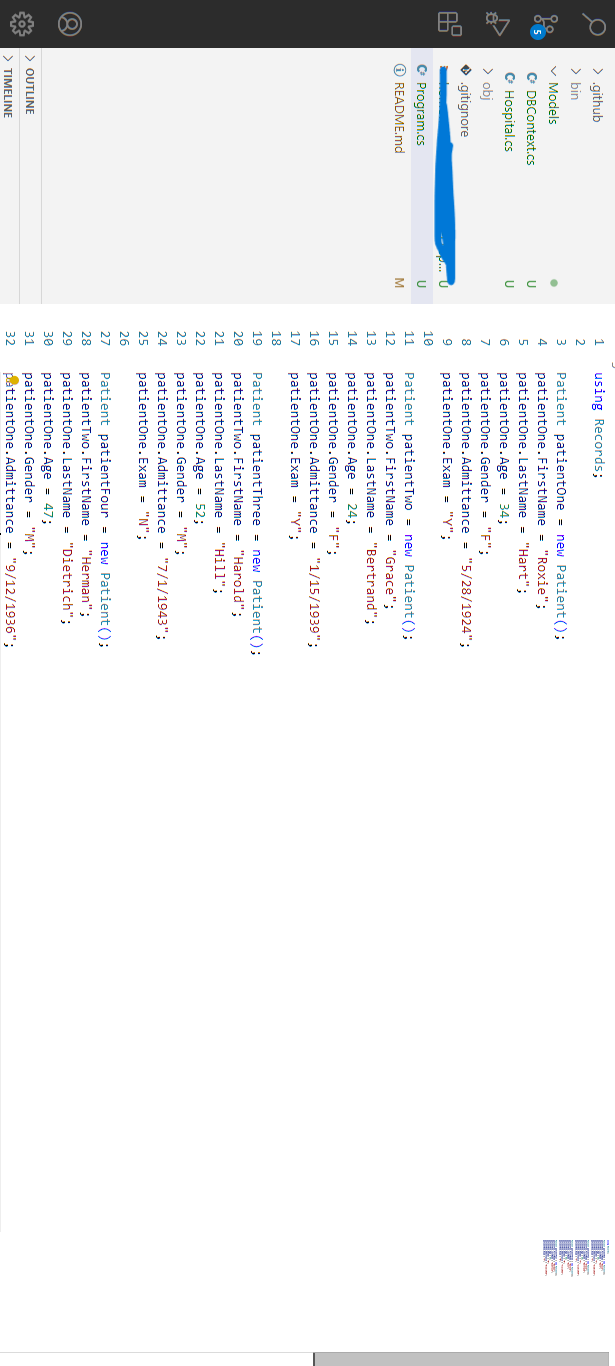should be a console app with Entity Framework Core using a SQLite