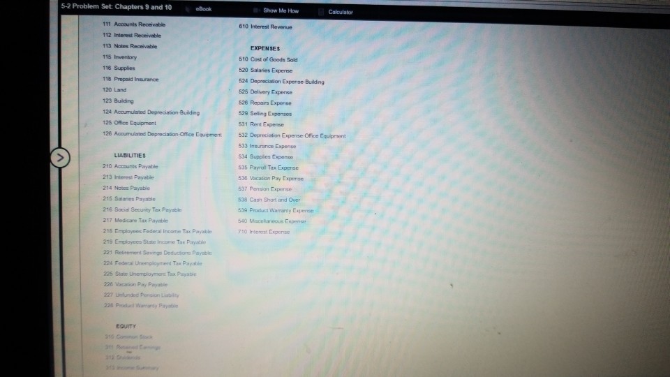 Journalize period payrolI Chart of Accounts Journal Instructions The payroll register of
