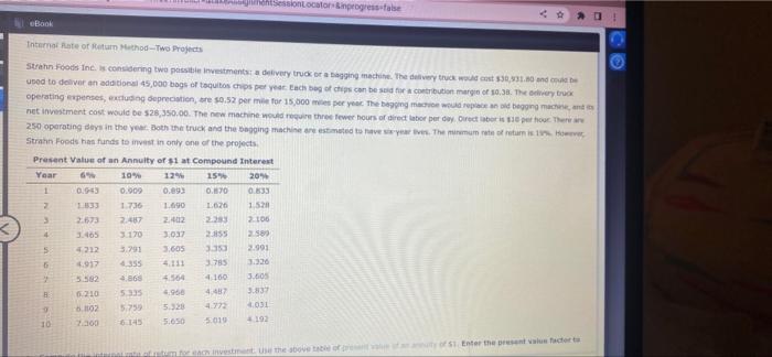  Session Locator inprogressie BOOK Internet Rate of Return Method - Two