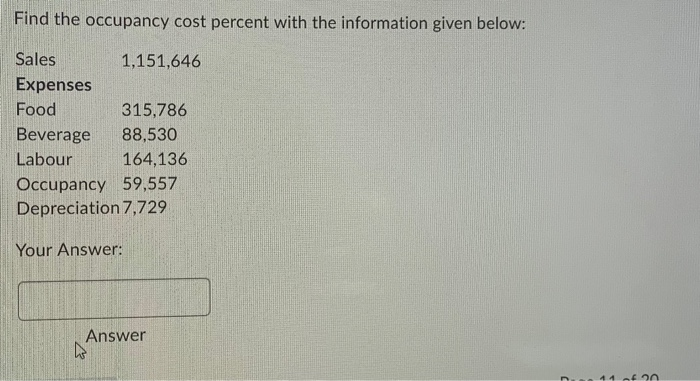 Costs Unknown Profit/Loss 141,806 Your Answer: Answer Question 8 (1 point) What