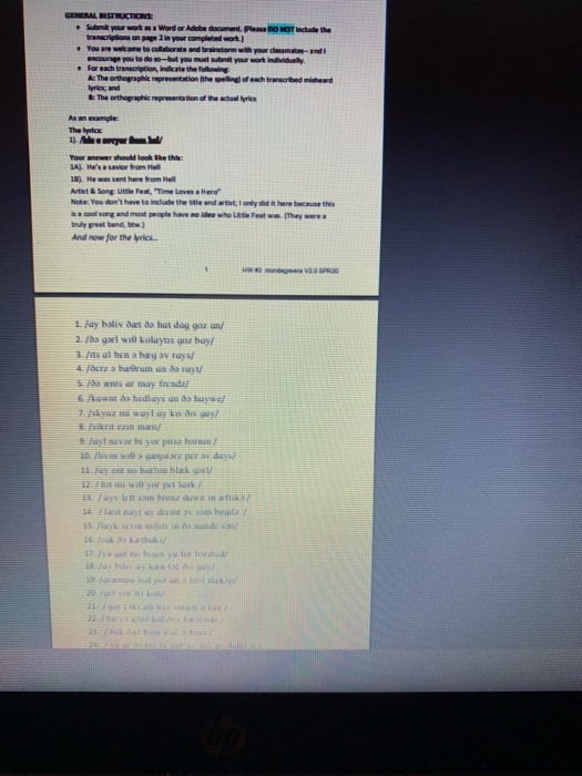  GENELDERUCTIONS Buon your Word or Adobe document. Ple MOT include the