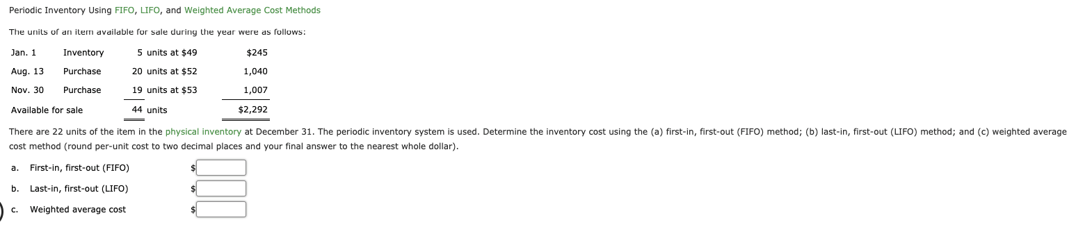 Q2 Need this solved asap. Please help me. Thank you. Periodic Inventory