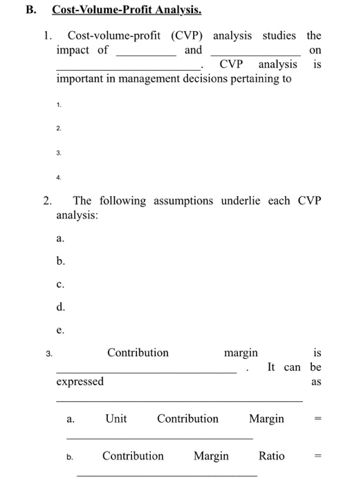 index identifies 3. Variable costs are costs that Examples are 4. Fixed