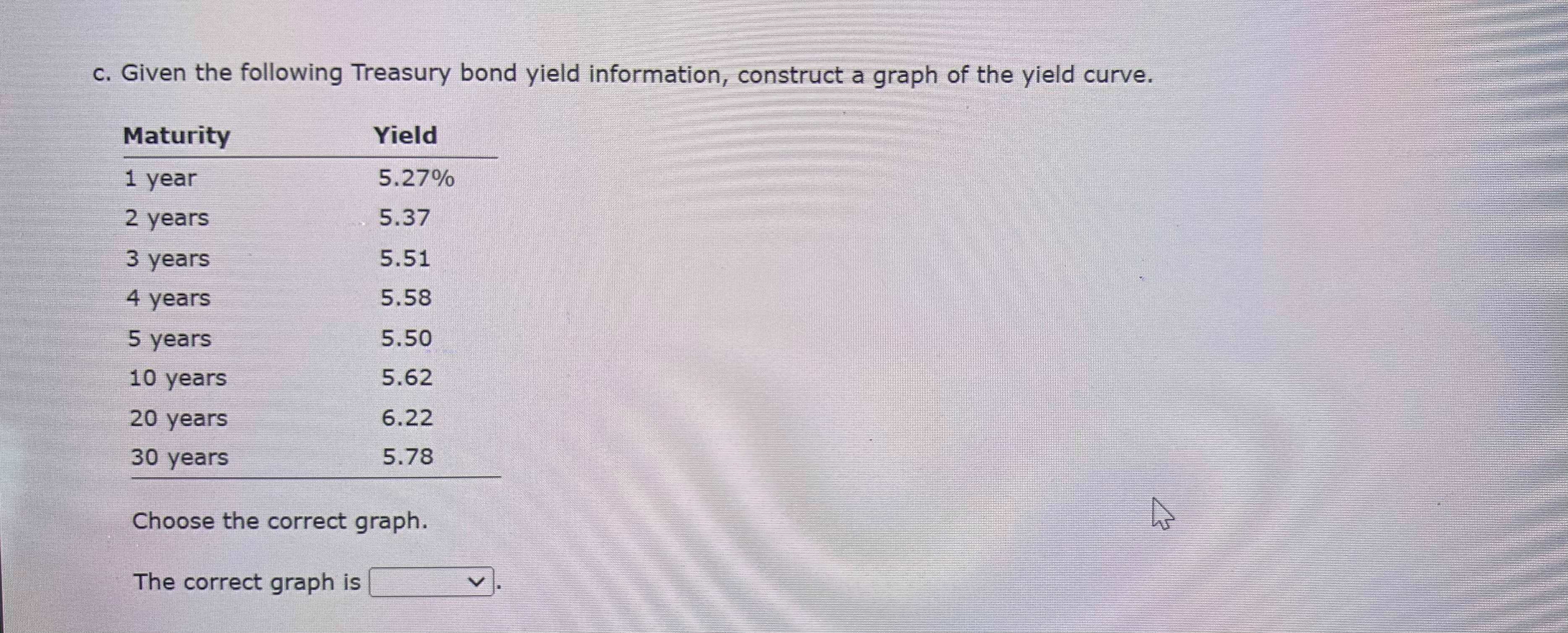 are consiaerng two possidie Investment opportunities: a 1L-year Ireasury Dona ana a