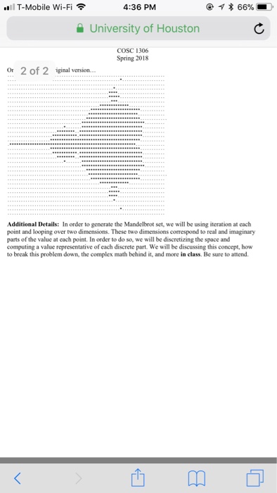 University of Houston COSC 1306 Spring 2018 Homework 2 Objective: Write a