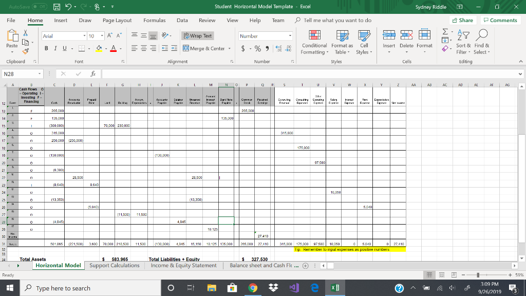 Im trying to make sure that I input these transactions into the