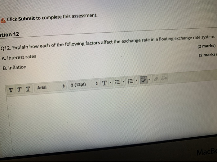  A Click Submit to complete this assessment stion 12 Q12. Explain