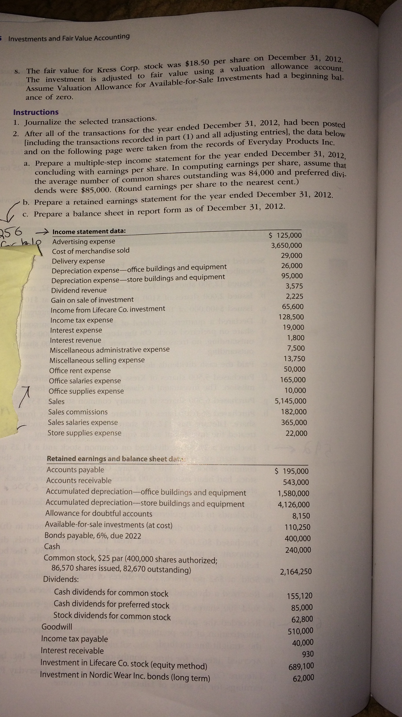 Can anyone help me solve the Comprehensive problem #4 parts 2a, 2b,