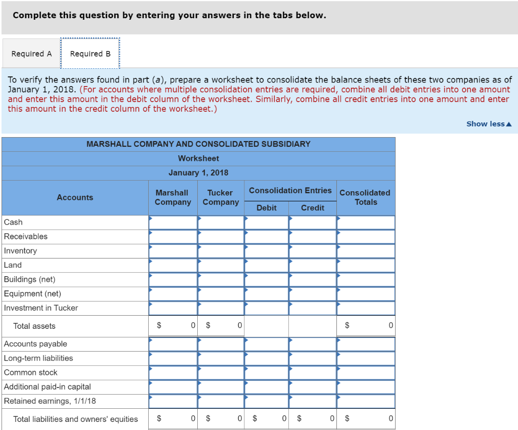 stock of Tucker Company. To acquire these shares, Marshall issued $330,000 in