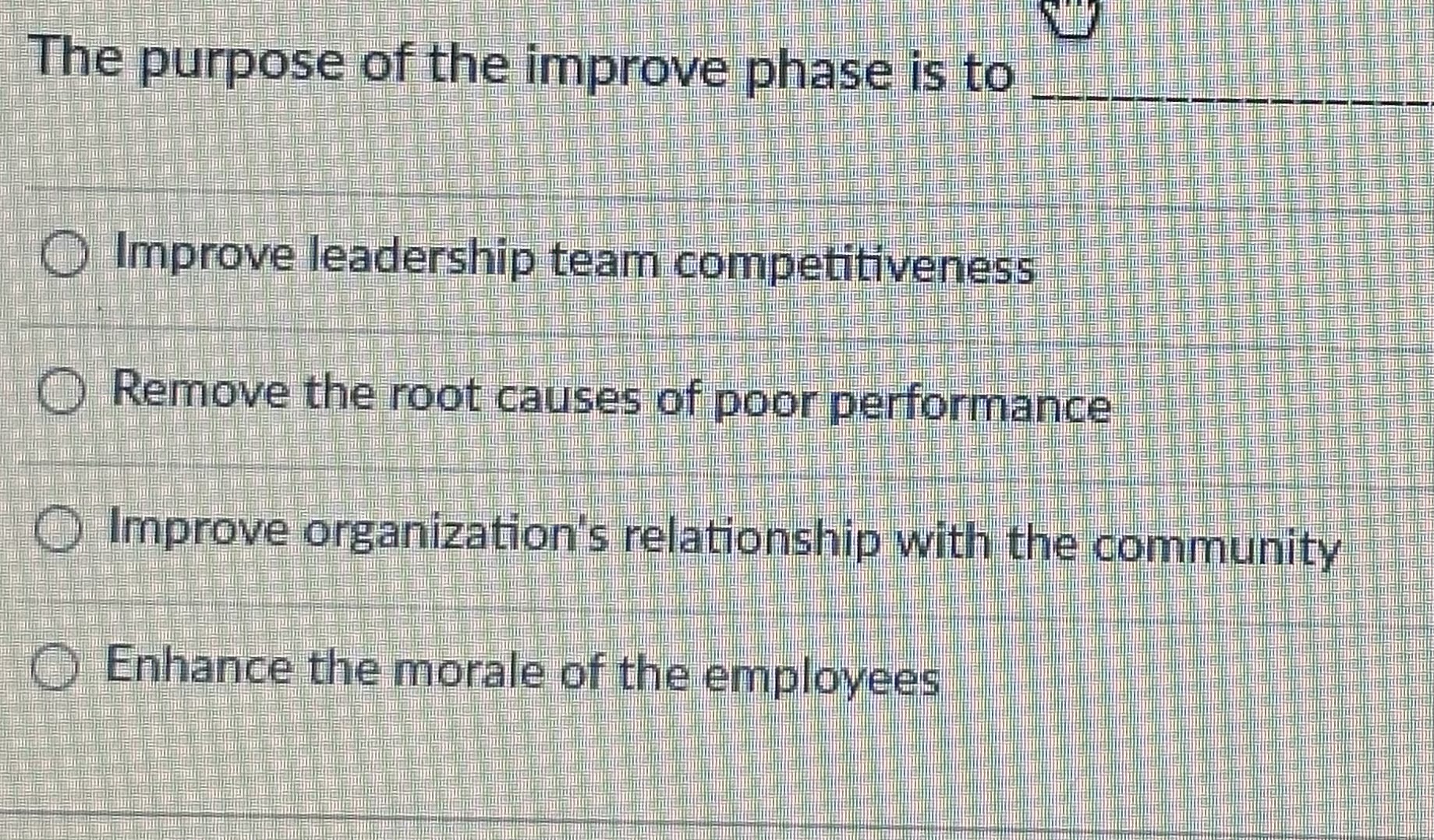 else do it. In choosing between alternative improvement project based on benefits