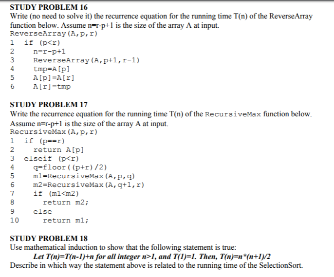 n. Which of the following are true and which are false T(n)