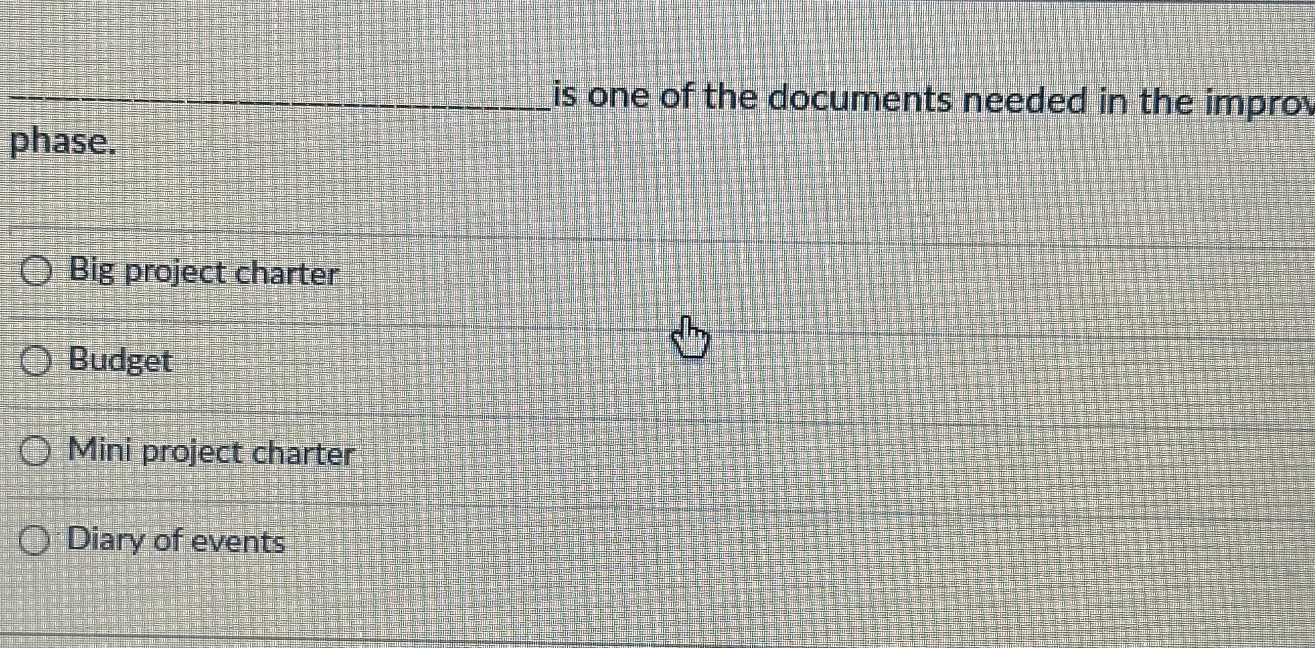 in the impro In cost benefit analysis, as improvement goal increases, benefits