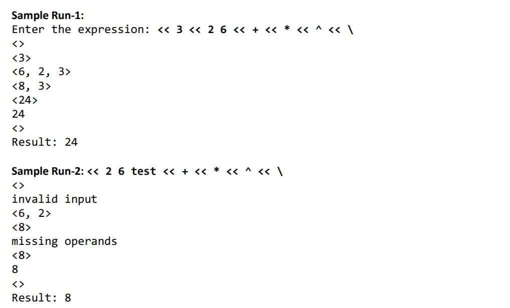 In this assignment, you are going to develop an expression calculator which