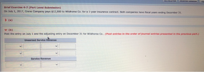 Exercise 4-7 (Part Level Submission) July 1, 2017, Crane Com pa ny