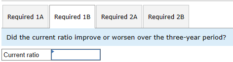ratios. (2-a) Compute debt-to-equity ratio for the current year and one year