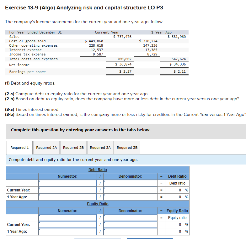interest earned. (3-b) Based on times interest earned, is the company more