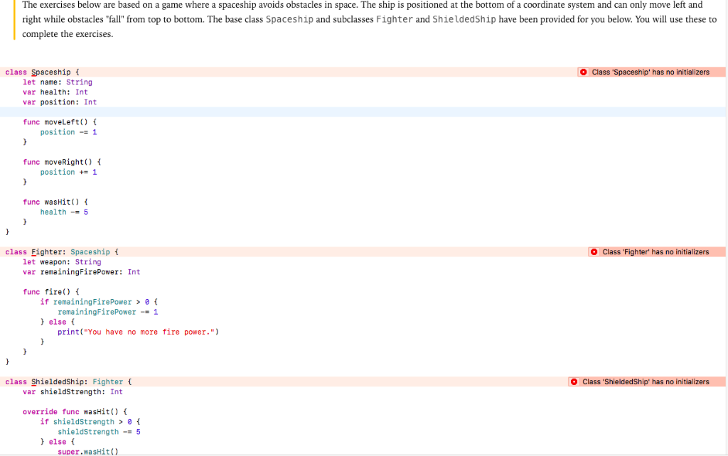 Exercise - Class Memberwise Initializers and References I need help, please answer