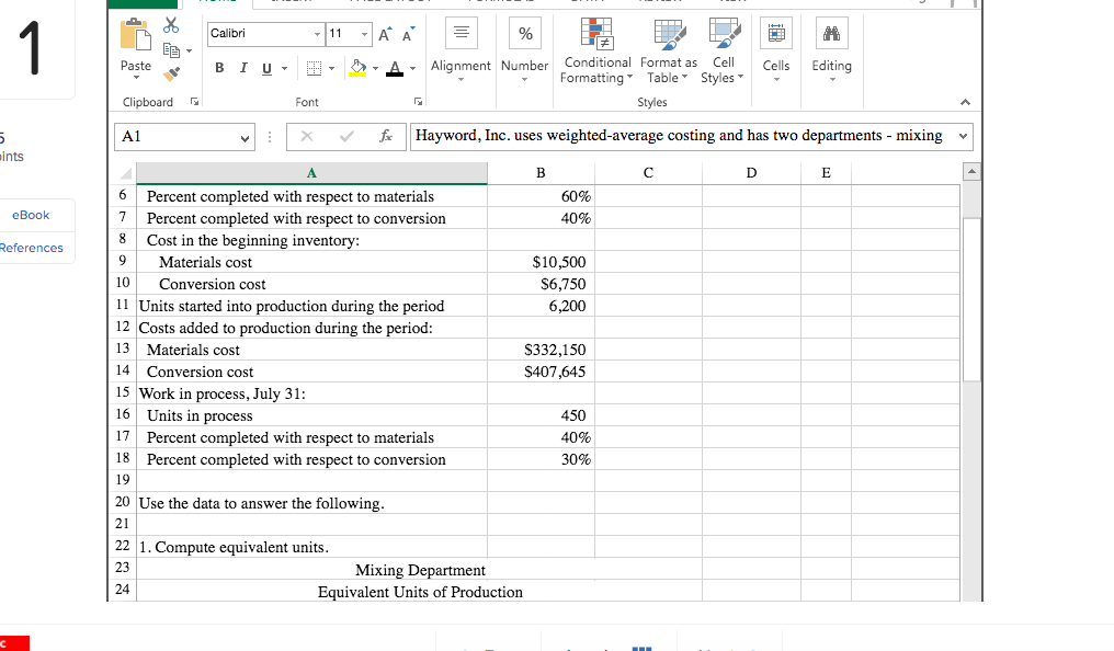 Calibri 11 1 Paste BIU- - A % A Alignment Number