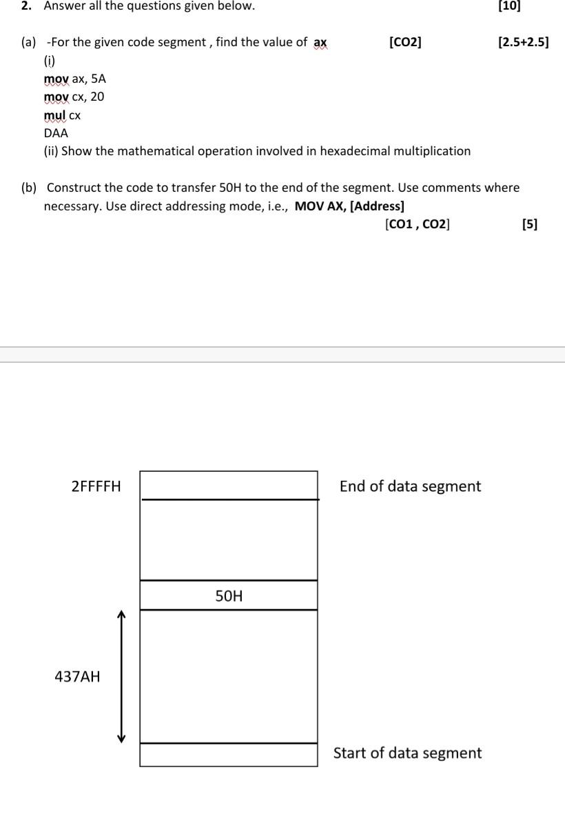 Microprocessor Interfacing & Embedded System 2. Answer all the questions given
