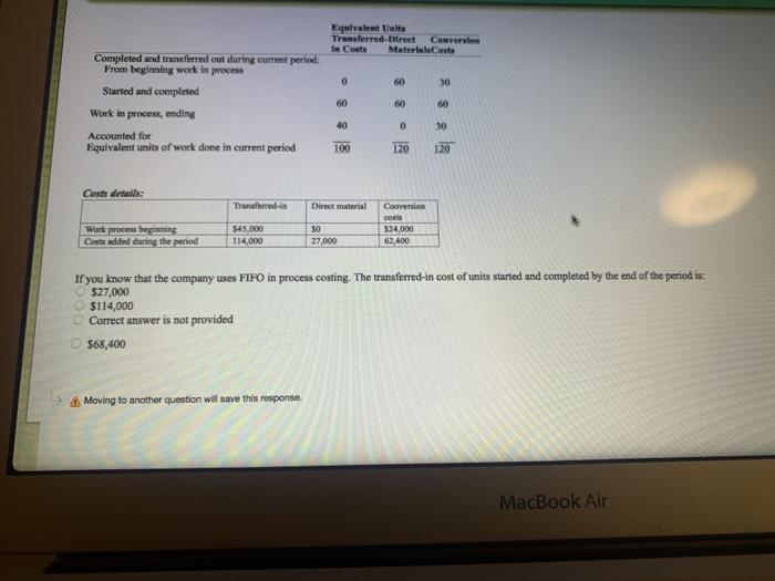  Equivalent Units Transferredirect Converse Is Corts Materials Costa Completed and transferred