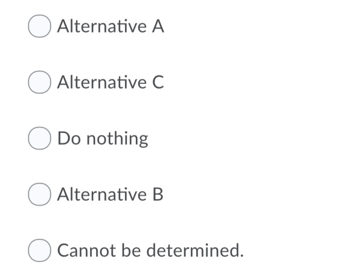 the company's MARR of 16% per year, the alternative that should be