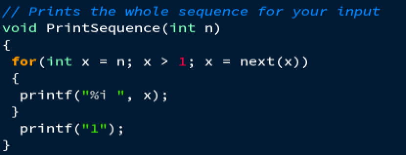 is 1.Use recursion instead 2. NO LOOPS ALLOWED Output _______________________________________ What number