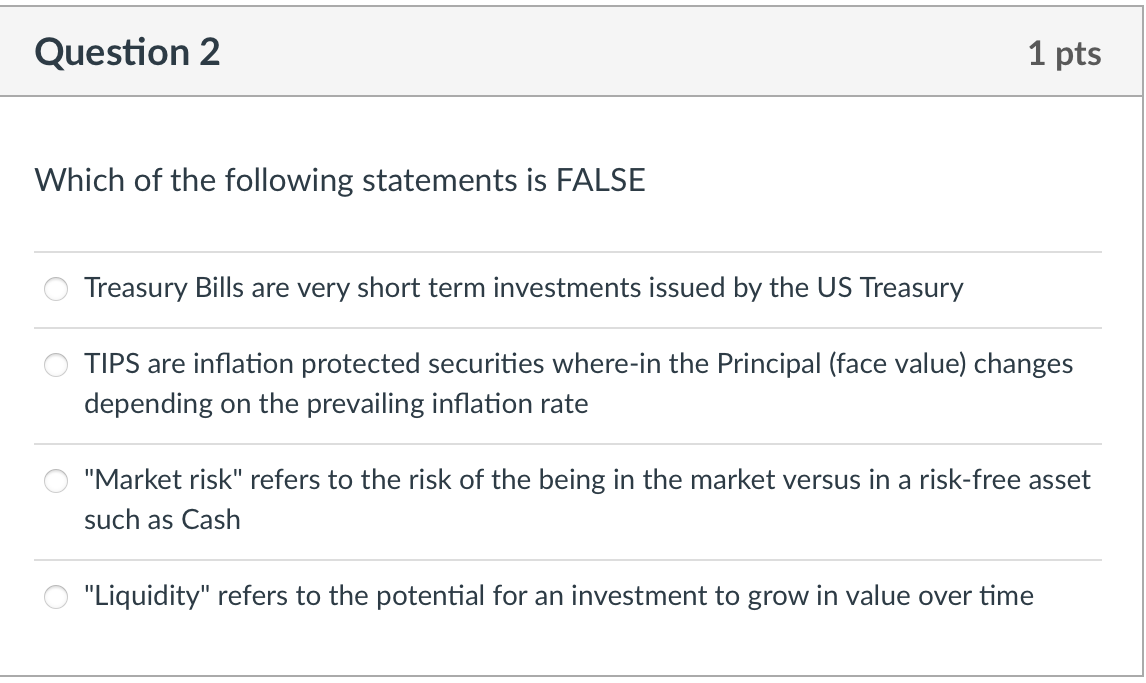 QUESTION 2 PLEASE GIVE CORRECT OPTION ANSWER ASAP Question 2 Which of