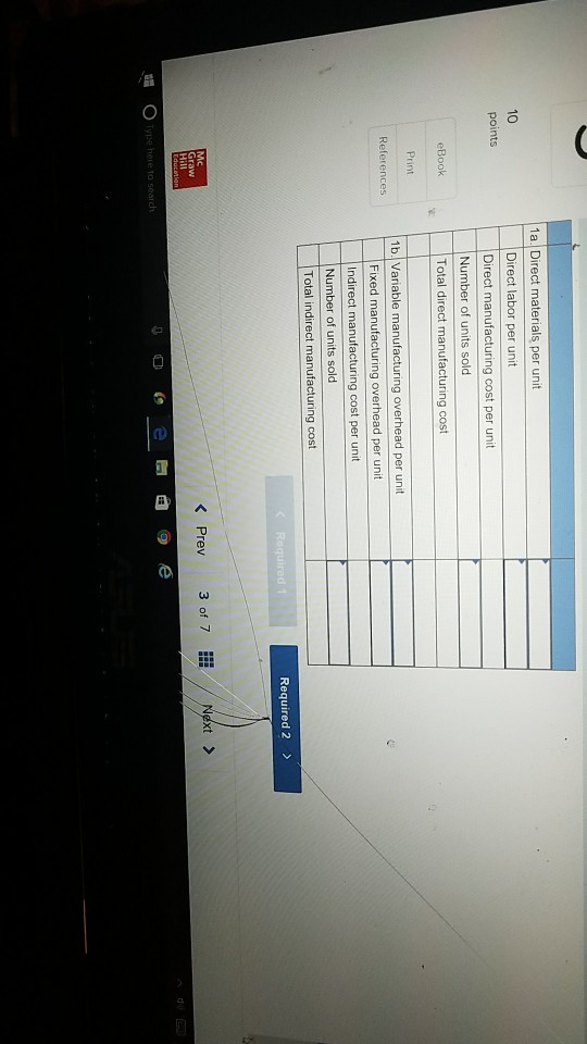 its average costs per unit are as follows: 10 points Average Cost