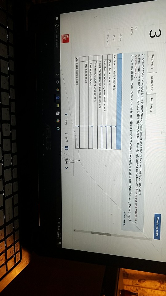 per Unit Direct materials Direct labor Variable manufacturing overhead Fixed manufacturing overhead
