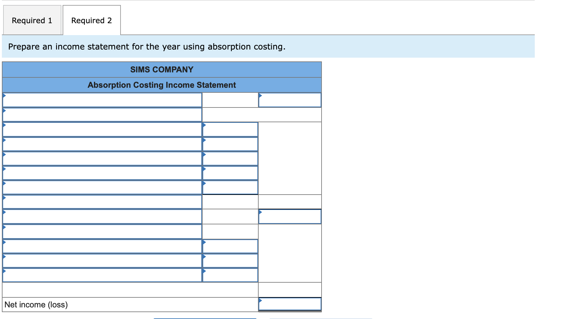 1, 2019. Its cost and sales information for this year follows. Manufacturing