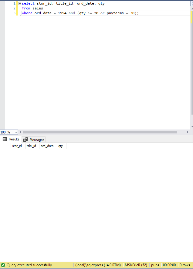 all sales in 1994 from stores that either sold 20 or more