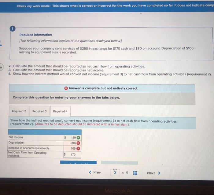  Check my work mode : This shows what is correct or