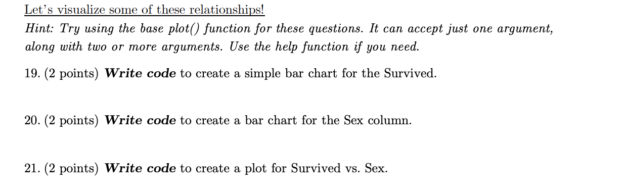 How to create this graphs in R Let's visualize some of these