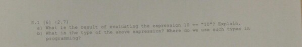  python programming 3.1 (61 12.77 What is the result of evaluating