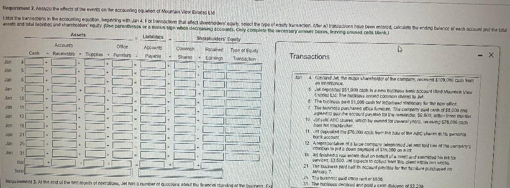 company, received $109,000 cash from an inheritance. 5 Jet deposited $51,000 cash