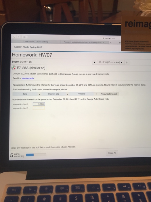  Please help, I keep getting this wrong! reima Class Search/ Course