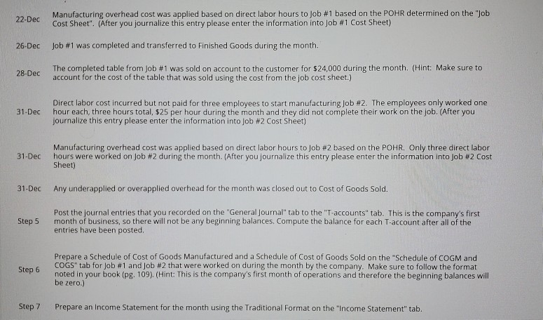 manufactures specialty tables. Each table is specially customized for the customer. This